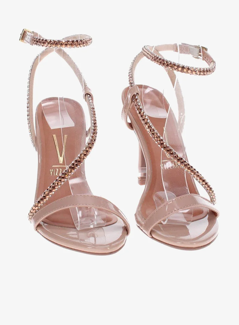 Vizzano Beige Vizzano Ladies High Heel Sandals Beige | Made In Brazil for Women | Best Price UAE