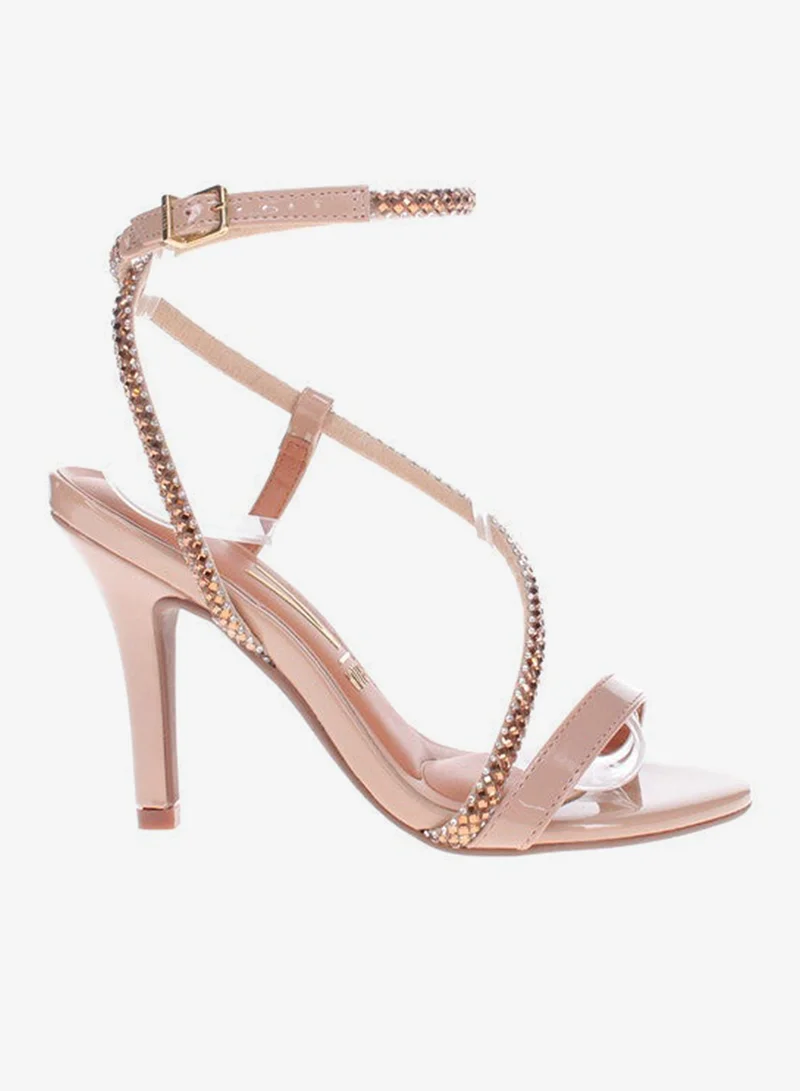 فيزانو صنادل فيزانو بكعب عالٍ للسيدات بيج | صنع في البرازيل