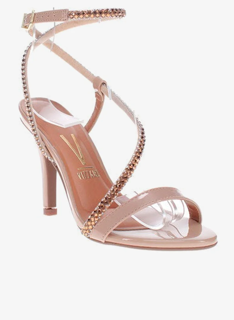 فيزانو صنادل فيزانو بكعب عالٍ للسيدات بيج | صنع في البرازيل