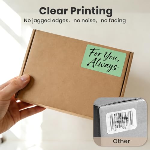FINDAT 2×3 Inch Green Thermal Labels Vinyl Rectangle Waterproof Direct Printer Stickers Color Self-Adhesive File Folder Label for Name Logo DIY Barcodes Office Address 500 PCS - Image 4