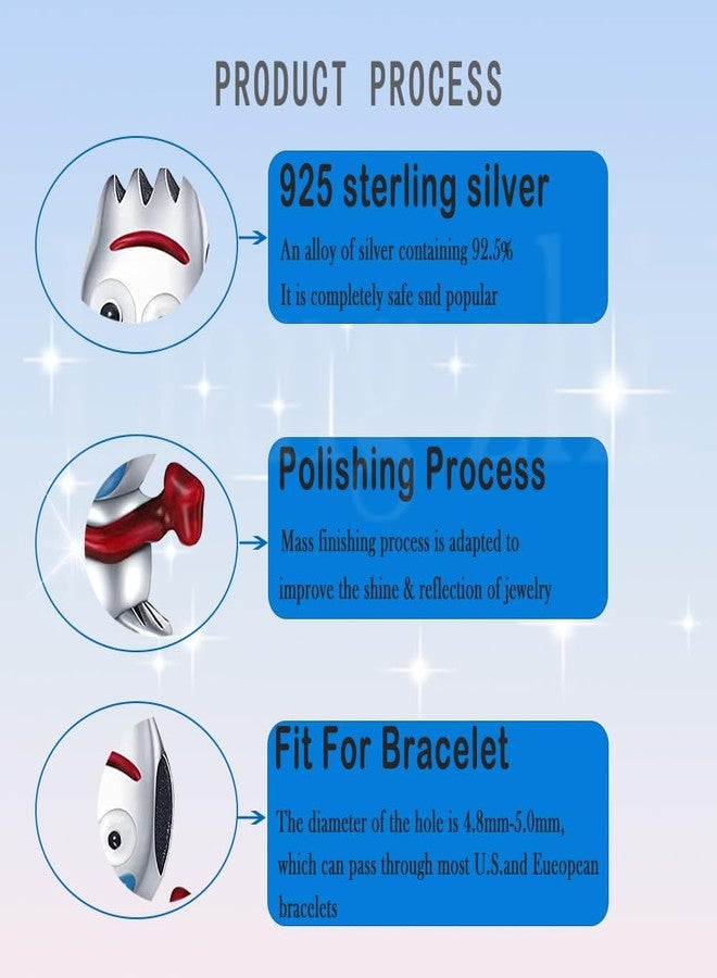 HappyStar 925 Sterling Silver Charms for Bracelets and Necklaces Fit Charm Bracelets Birthday Dangle Pendant Charms Beads Jewelry Gift for Women(With one Spacer Bead Charms) - Image 4