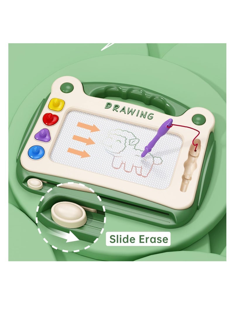 ECVV ECVV Magical Magnetic Drawing Board Set-Easy Erase & Reuse, Encourages Creativity & Learning, Perfect Educational Toy for Children(L-Green) - Image 2