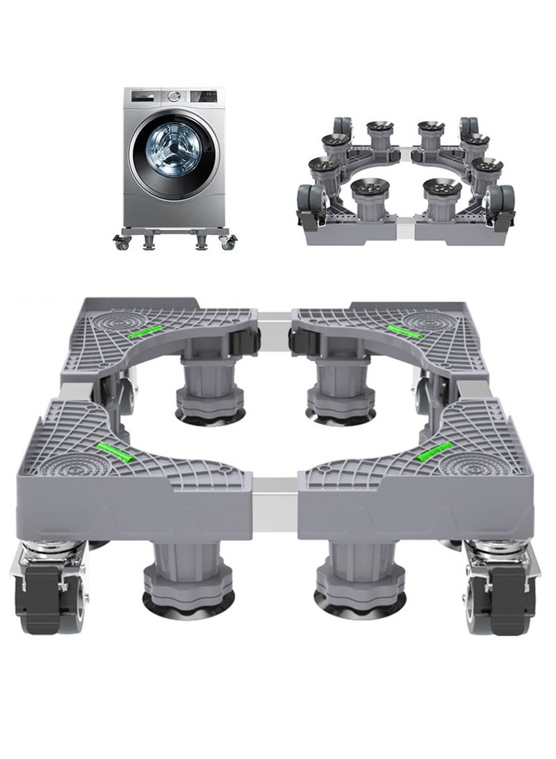 Leon Home Mobile Base, Washing Machine Stand, Fridge Stand Base with 4 Locking Wheels and 8 Strong Feet - Image 2