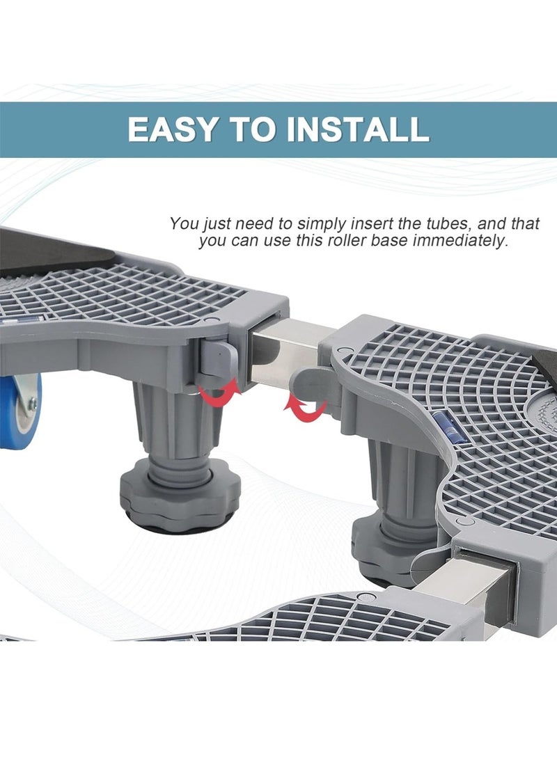 Leon Home Mobile Base, Washing Machine Stand, Fridge Stand Base with 4 Locking Wheels and 8 Strong Feet - Image 4