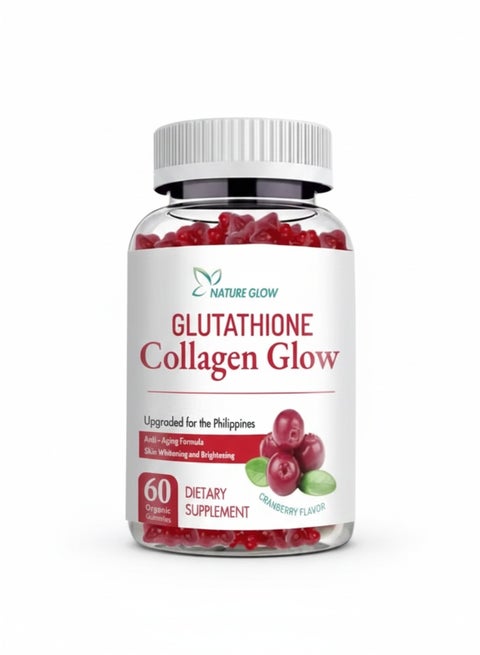 glutathione glow gummies NATURE GLOW Collagen Glow Glutathione Beauty Gummies – Radiant Skin & Hydration Support – 60 Count | Best Price Oman