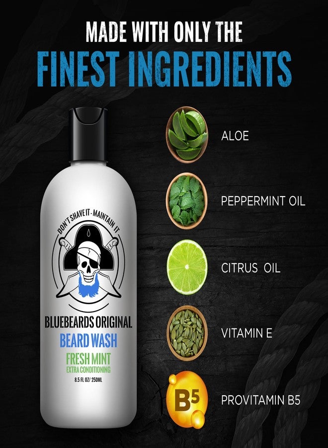 Bluebeards Original Fresh Mint Beard Care for Men, 8.5 oz. - Natural Peppermint Oil Formula for Deep Cleansing, Softening, and Conditioning Beard and Skin - Made in USA - Image 5
