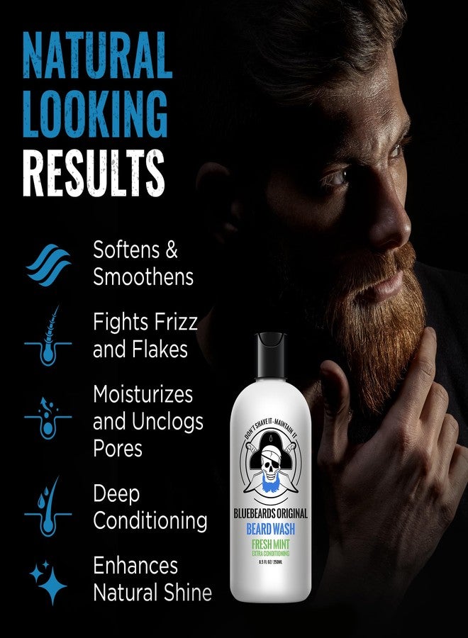 Bluebeards Original Fresh Mint Beard Care for Men, 8.5 oz. - Natural Peppermint Oil Formula for Deep Cleansing, Softening, and Conditioning Beard and Skin - Made in USA - Image 2
