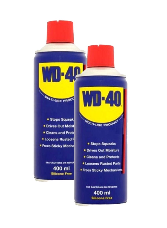 دبليو دي-40 قطعتان من بخاخ مزيل الصدأ متعدد الألوان 400 مل - Image 1