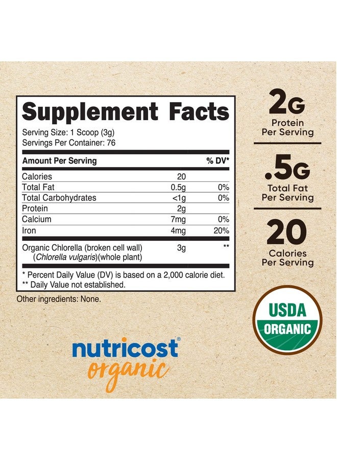 Nutricost Organic Chlorella Powder 8Oz 3000Mg Per Serving Nongmo Gluten Free - Image 3