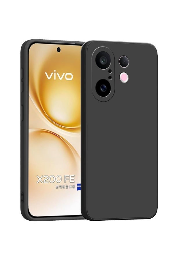جراب سيليكون رفيع لهاتف Vivo X200 FE 5G، مزود ببطانة ناعمة، مقاوم للصدمات، يوفر حماية كاملة للجسم، متوافق مع هاتف Vivo X200 FE - Image 1