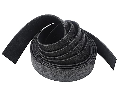 CDY Lychee Pattern Dark Brown Leather Strap 90 Inches Long 1 Inch Wide, Leather Belt Strips Very Suitable for DIY Craft Projects, Pet Collars,Belts, Keychains,Jewelry, Leather Watch (Dark Brown) - Image 3
