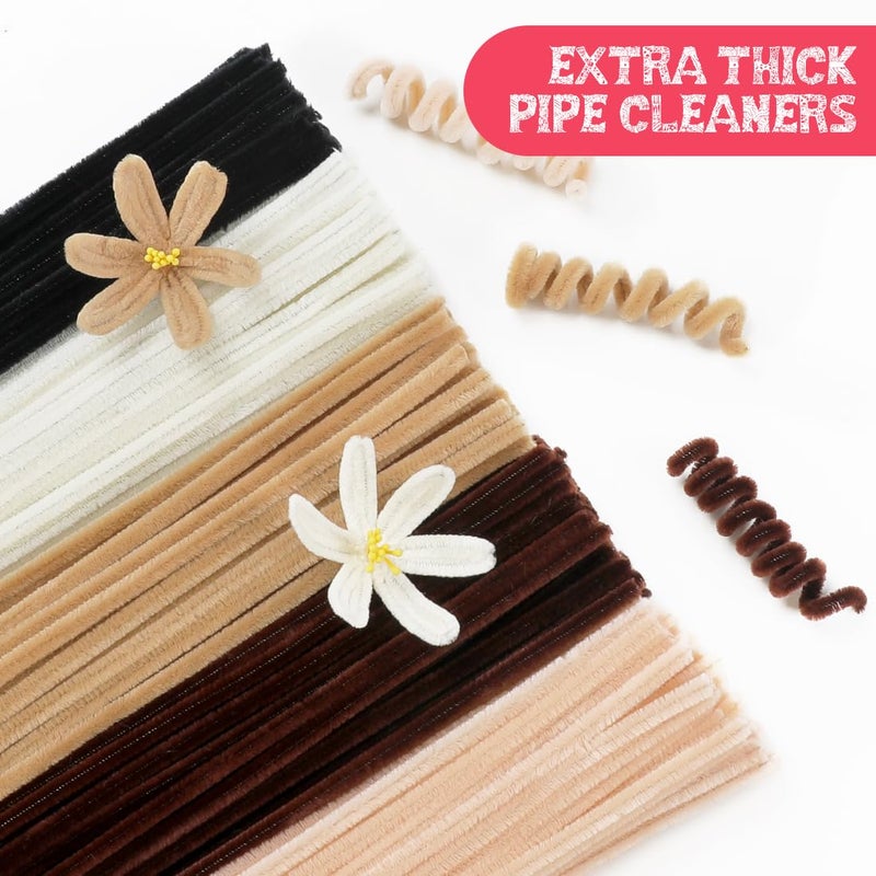 IOOLEEM Pipe Cleaners, 480pcs Brown, Flower Making, Arts and Craft Supplies, Ideas for Art Project Activity. - Image 4