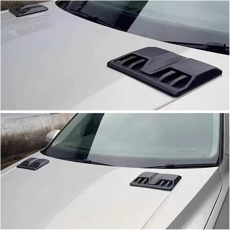 2 Pcs Bonnet Air Vent Scoop for Cadillac SRX XTS STS, Auto Front Cooling Exquisite Exterior Decorative Body Styling Accent Trim Parts,Black - Image 5