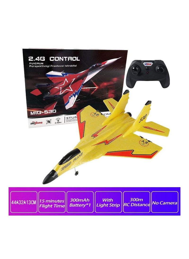 AROAQ RC Foam Aircraft Remote Control Airplane Foam Toys for Children ZY530 Yellow  - Image 1