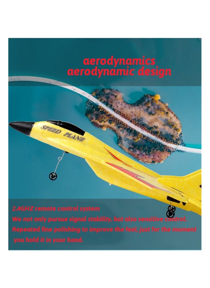 AROAQ RC Foam Aircraft Remote Control Airplane Foam Toys for Children ZY530 Yellow  - Image 4