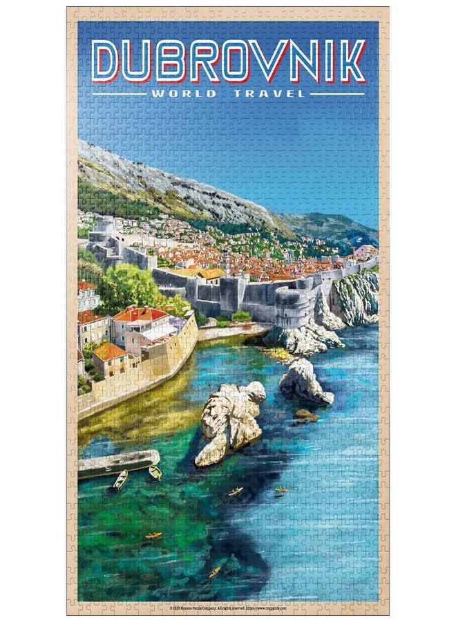 MyPuzzle.com MyPuzzle Dubrovnik, Croatia - A Jewel of The Dalmatian Coast, Vintage Travel Poster - Premium 1000 Piece Jigsaw Puzzle for Adults - Image 1