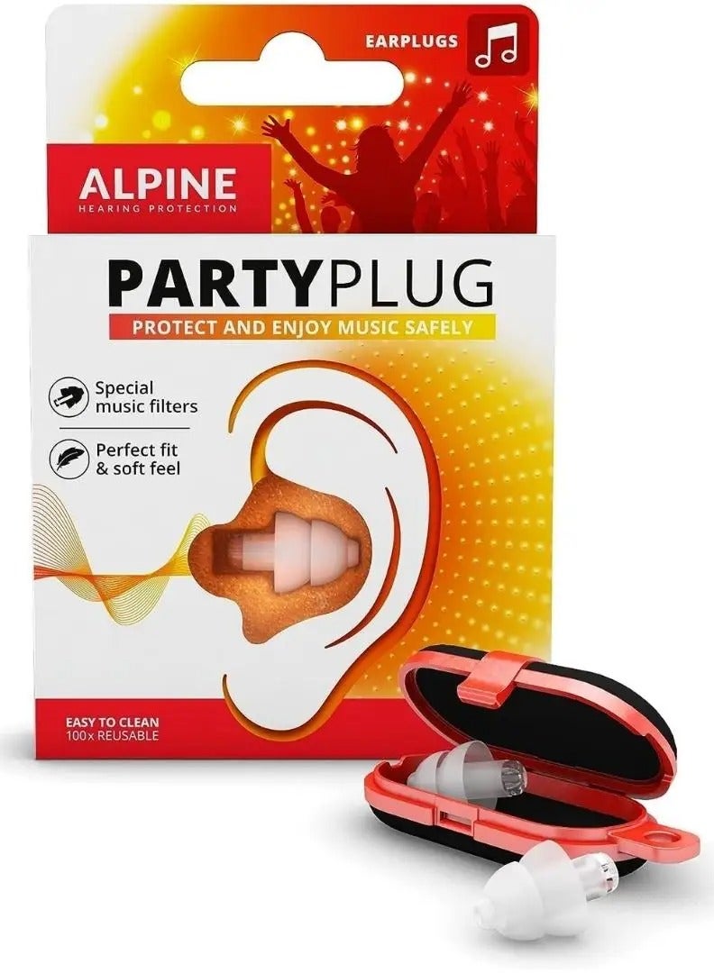 Alpine Partyplug Party Earplugs Transparant- 1 Pair