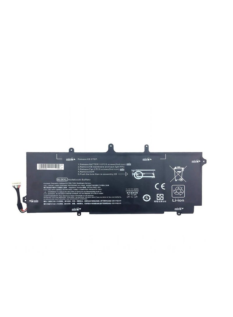 Terabyte 42Wh BL06XL,BL03XL HP EliteBook Folio 1040 G2 (N0X82UC), HSTNN-DB5D HSTNN-W02C 722236-2C1 Notebook Internal Battery - Image 1