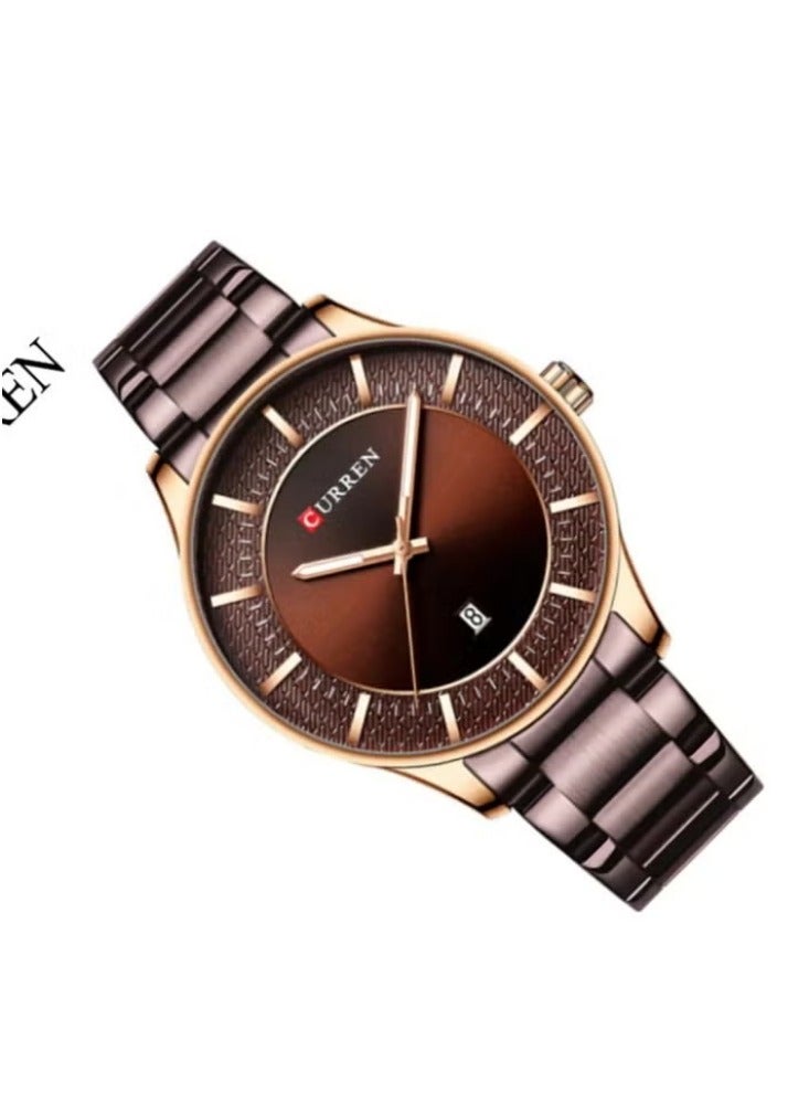 كارين ساعة كورين 8347 أصلية للرجال بسوار من الستانلس ستيل - Image 2