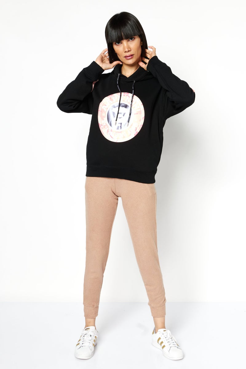 Aape By A Bathing Ape Women Sportswear Fit Outdoor Hooded Sweatshirt, Black - Image 2