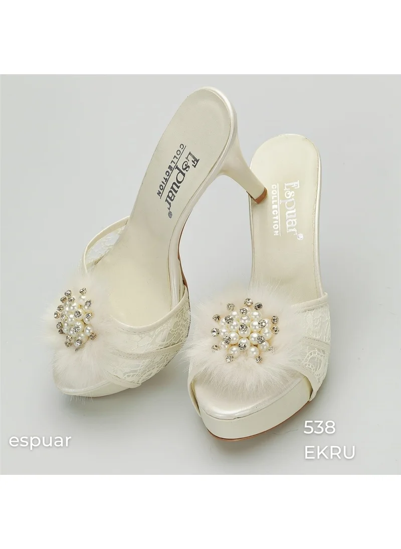 Espuar 538 Women's Slippers - Ecru