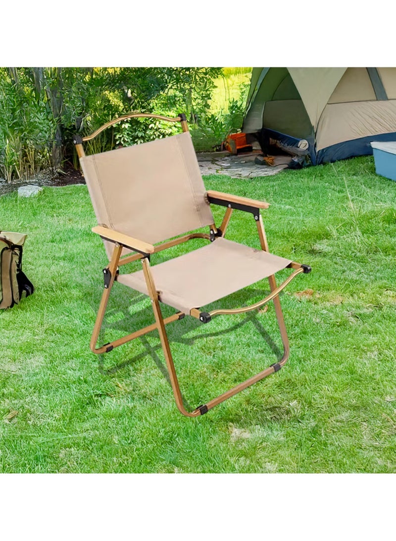 AGD Comfortable Folding Chair for Hiking, Camping, and Travel, Easy to Carry and Store, Golden - Image 3