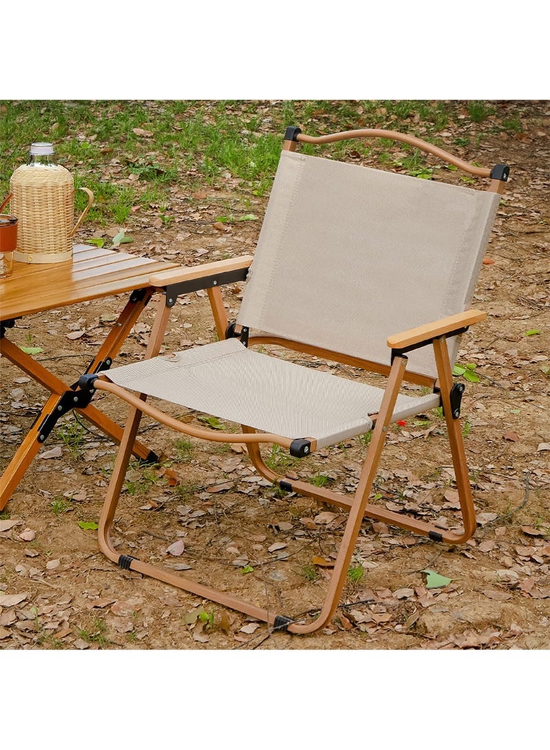 AGD Comfortable Folding Chair for Hiking, Camping, and Travel, Easy to Carry and Store, Golden - Image 5