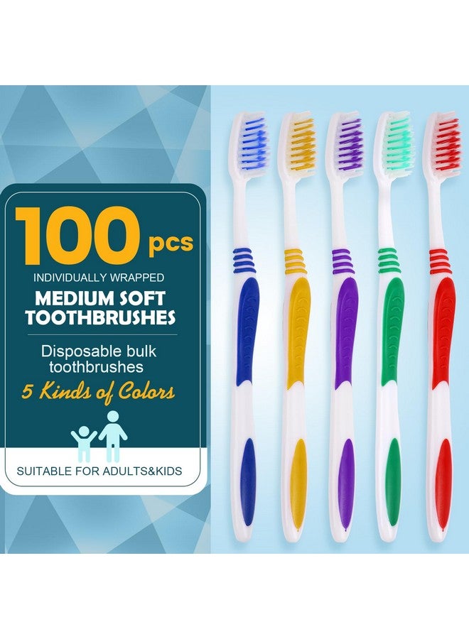 Navona 100 PCS Premium Individually Wrapped Bulk Toothbrush Pack, Disposable Toothbrushes, Kids Toothbrush, Soft Toothbrushes for Adult,Soft Bristle,Ergonomics Handle,Perfect for Travel Hotel Donation - Image 2