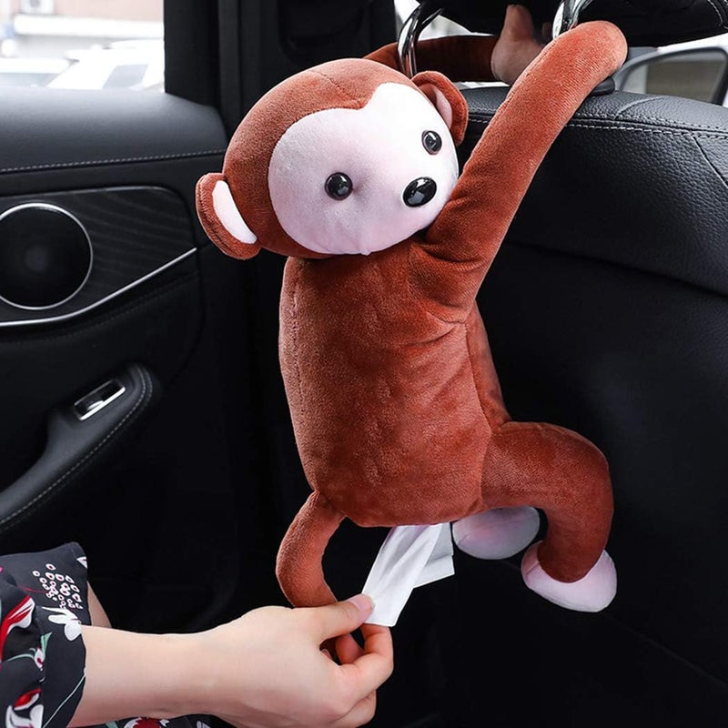 SHOPECOM Tissue Box Creative Monkey Design Tissue Holder Tissue Dispenser Tissue Cover for Car(1 pcs) - Image 5