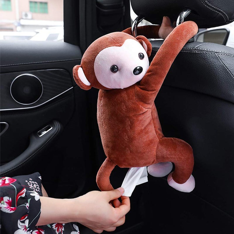 SHOPECOM Tissue Box Creative Monkey Design Tissue Holder Tissue Dispenser Tissue Cover for Car(1 pcs) - Image 3
