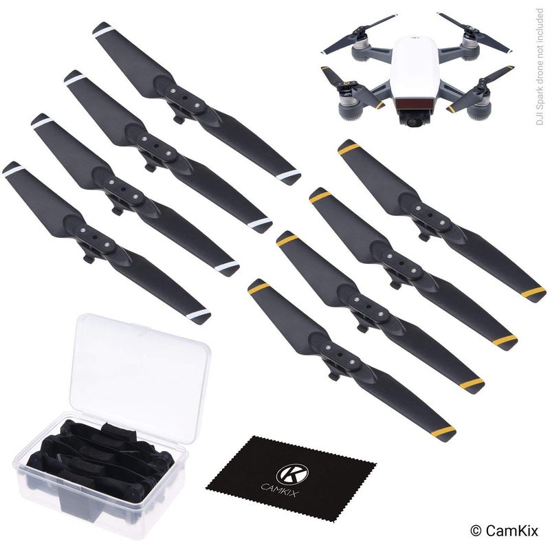 CamKix Propellers Replacement for DJI Spark 2 Sets 8 Blades With Convenient Storage Box Quick Release Foldable Wings Flight Tested Design Essential Accessory For Your DJI Spark Drone - Image 2