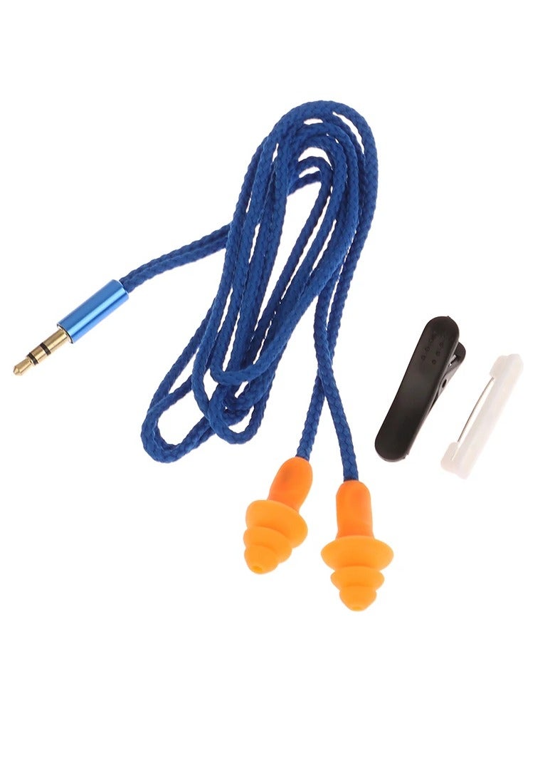 ارواق سدادة أذن داخل الأذن، سماعات أذن لتقليل الضوضاء لحماية العمال، سماعات عمل محمولة للحماية الصناعية، سدادات أذن مريحة مع مكبرات صوت عالية الجودة، (قطعة واحدة، أزرق) - Image 1