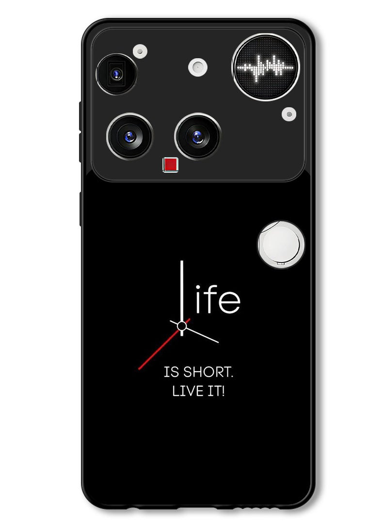 Theodor Case Compatible with Nothing Phone (3) 6.67 Inch Protection Shockproof Bumper Cover Life is Short - Image 1