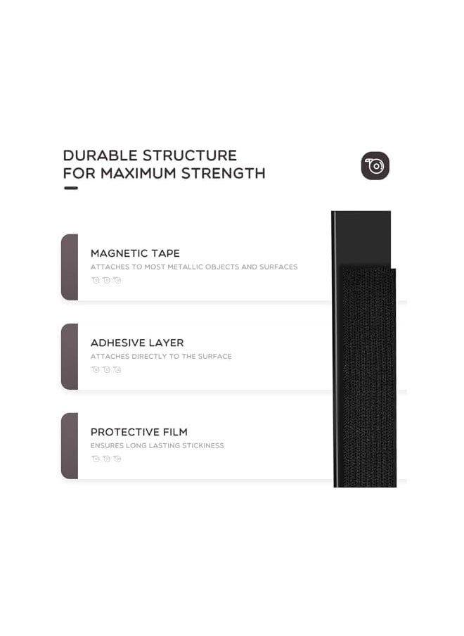 PROMASS - promass Magnet Tape Roll, 0.75 Inch Wide x 16 Feet Long, Flexible Adhesive Magnetic Tape with Dispenser for DIY Board, Home, Office (3 Pcs) - Image 1