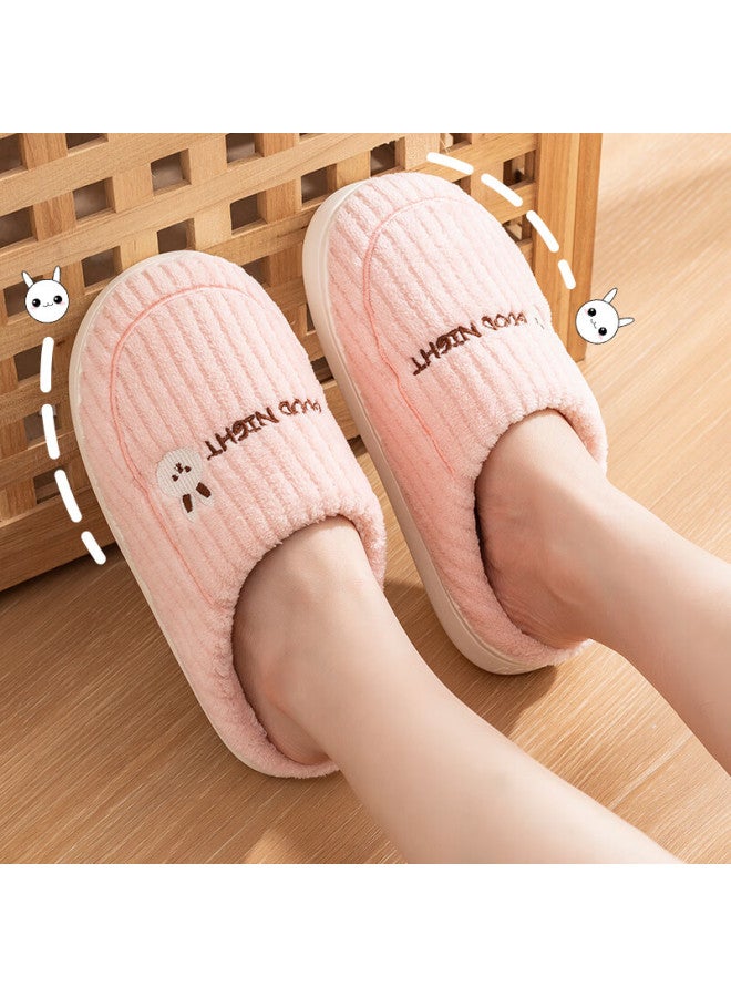 Tzldn Men's Cotton Slippers, Non-slip Thick Sole, Indoor Warm Home Shoes, Autumn And Winter Double Cotton Shoes, Couple's Half-covered Cotton Shoes, Men's Style - Image 3