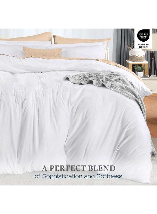 Utopia Bedding Duvet Cover Queen Size Set - 1 Duvet Cover with 2 Pillow Shams - 3 Pieces Comforter Cover with Zipper Closure - Ultra Soft Brushed Microfiber, 90 X 90 Inches (Queen, White) - Image 5