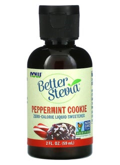 now Better Stevia Zero-Calorie Liquid Sweetener Peppermint Cookie 2 Fl Oz 59 Ml 