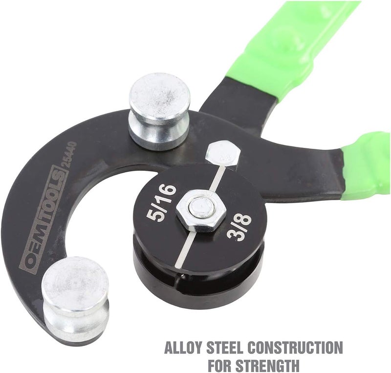 OEMTOOLS 25440 Professional Tube Bending Pliers, Stainless Steel Brake Line Bender Tool, 5/16", 3/8", 3/16", and 1/4" Manual Pipe And Tube Bender - Image 3