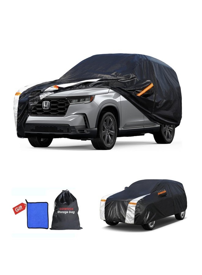 Cotryvox Honda Pilot Car Cover 100% Waterproof All Weather, Gift with Towel, 10 Layers SUV Car Cover Custom Fit 2002-2026 Honda Pilot, Full Exterior Car Covers Rain Sun UV Protection with Door Zipper. - Image 1
