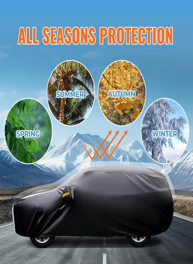 Cotryvox Honda Pilot Car Cover 100% Waterproof All Weather, Gift with Towel, 10 Layers SUV Car Cover Custom Fit 2002-2026 Honda Pilot, Full Exterior Car Covers Rain Sun UV Protection with Door Zipper. - Image 5