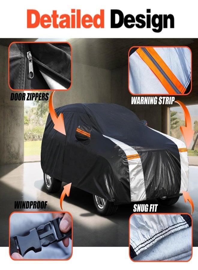 Cotryvox Honda Pilot Car Cover 100% Waterproof All Weather, Gift with Towel, 10 Layers SUV Car Cover Custom Fit 2002-2026 Honda Pilot, Full Exterior Car Covers Rain Sun UV Protection with Door Zipper. - Image 3