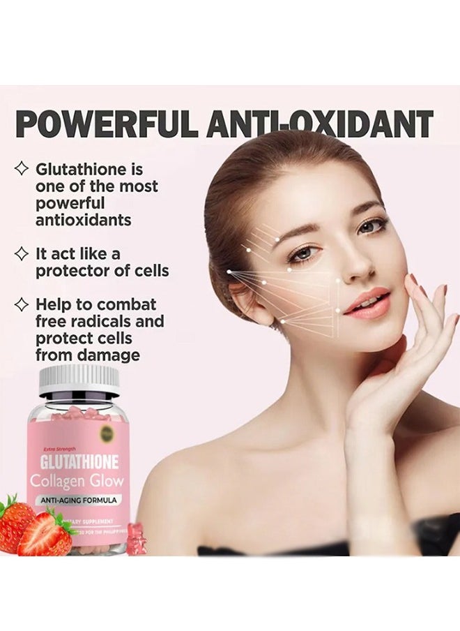 Collagen - Glutathione Collagen Gummies, Glutathione Collagen Glow Gummies For Dark Spot, Korea Glutathione Gummies For Women, Glutathione Collagen Glow Anti Aging - Image 1