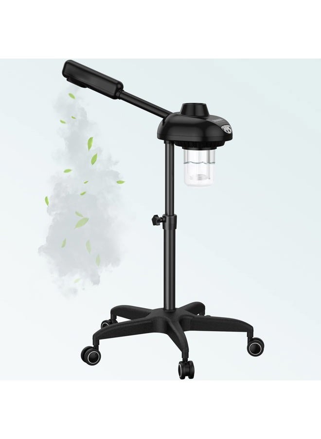 TASALON Facial Steamer on Wheels - Face Steamer for Professional Skin Rejuvenation, Facial Steamer Kit for Home, Spa, Beauty Clinic - Warm Mist, Ozone Face Humidifier - Pore Opener and Skin Cleanser  - Image 1