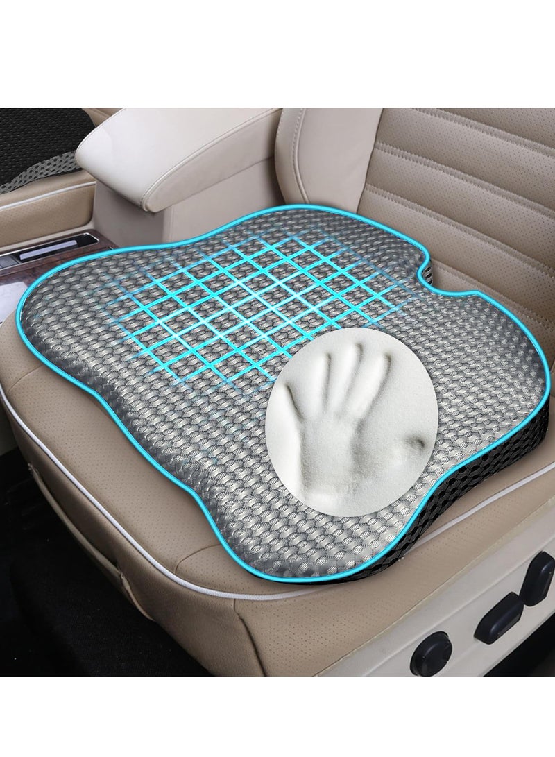 XiuWoo Breathable Memory Foam Wedge Shape Seat Pillow, Office Seat Cushion, Booster Seat Pad for Car Seat Driver to Improve Driving View for Car Home Office  - Image 1