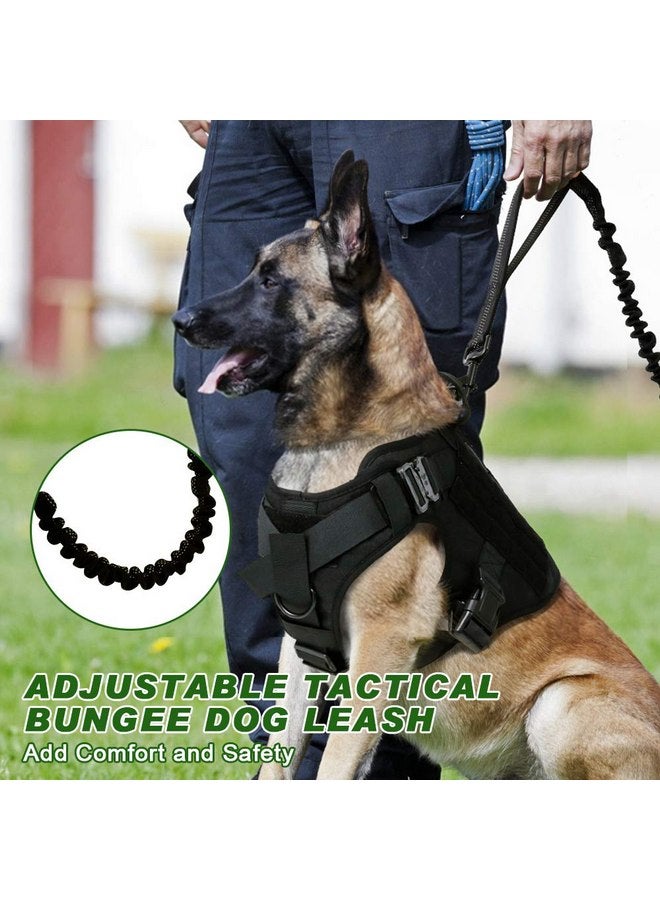 Eagloo Tactical Dog Leash, Military Training Bungee Leash for Large Dogs with Shock Absorption, Heavy Duty Dog Leash with 2 Padded Control Handles, Black 5.2FT - Image 3