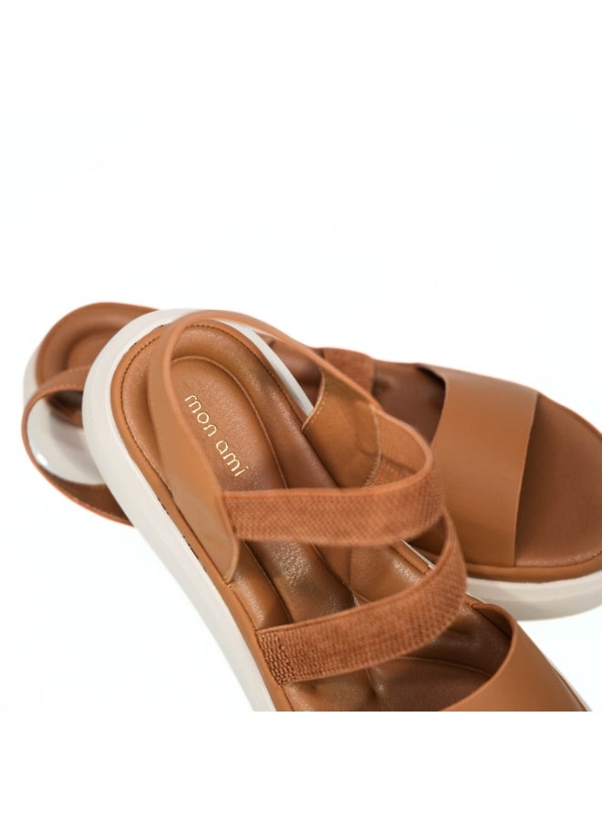 Mon Ami Women’s Platform Comfort Sandals | Lightweight Elastic Strap Walking Sandals | Cushioned Open Toe Casual Footwear | Soft Support Slingback Sandals for Daily Wear Travel Outdoor Use | Modern Comfort Fashion Sandals - Image 4