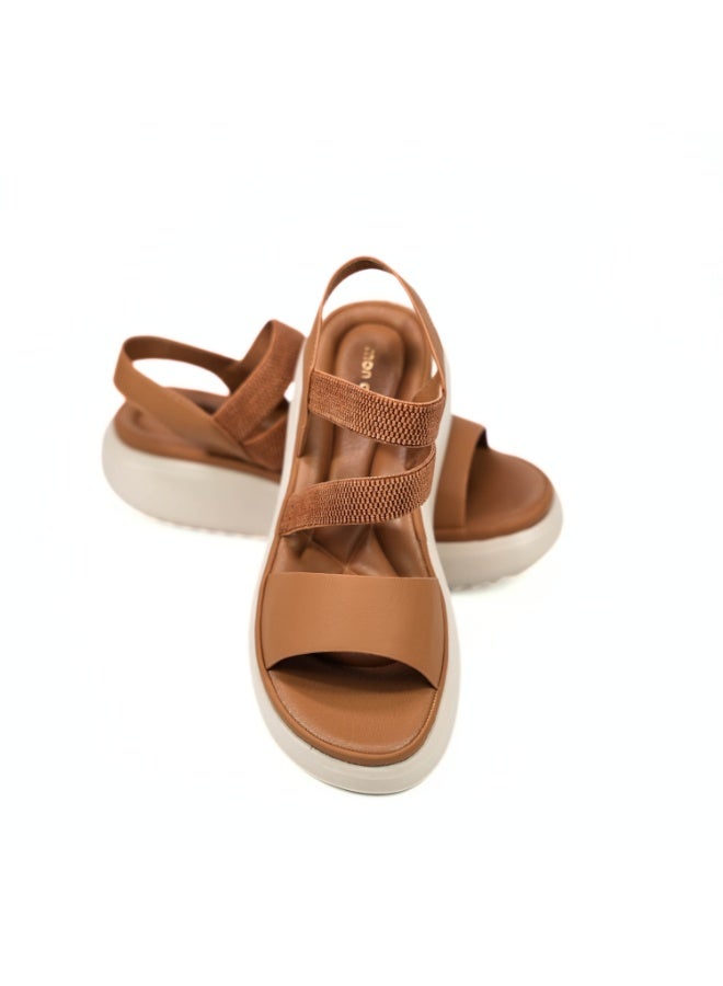 Mon Ami Women’s Platform Comfort Sandals | Lightweight Elastic Strap Walking Sandals | Cushioned Open Toe Casual Footwear | Soft Support Slingback Sandals for Daily Wear Travel Outdoor Use | Modern Comfort Fashion Sandals - Image 3