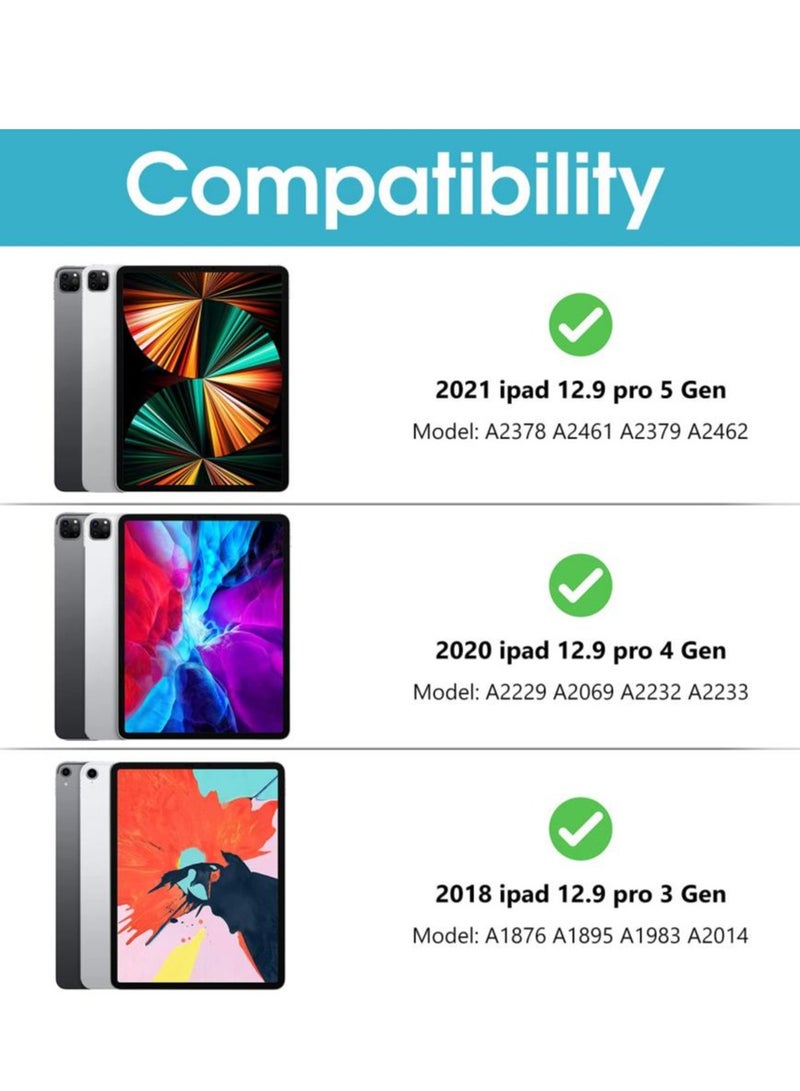 KASTWAVE Case for iPad Pro 12.9 5th /4th /3rd Generation 2021 2020 2018, with Detachable Wireless Keyboard - Image 3