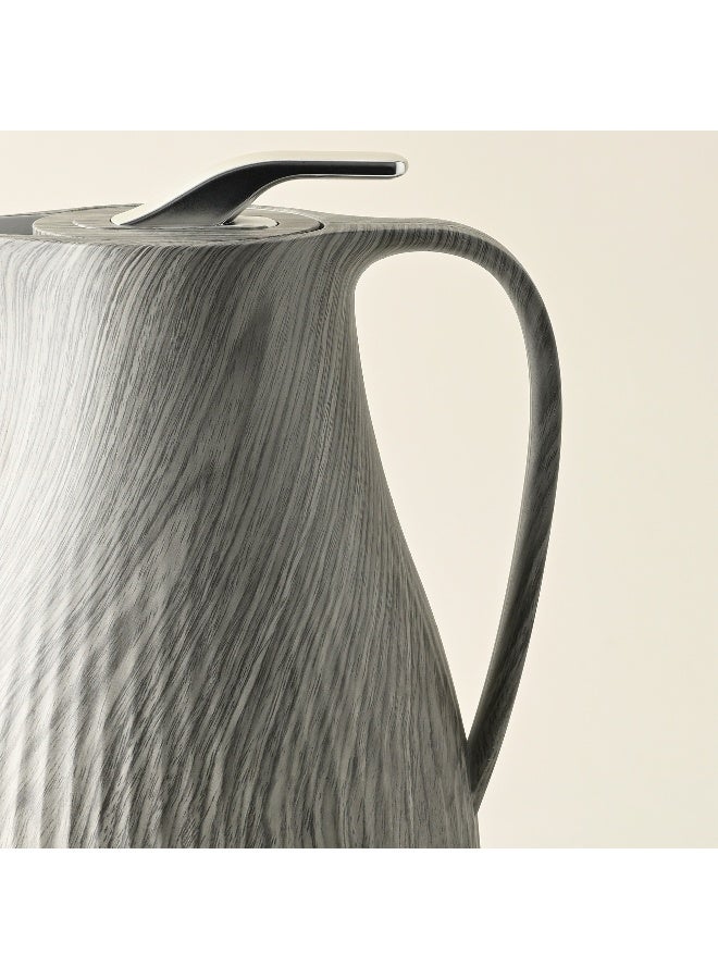 Dallaty plastic vacuum flask grey wooden 1L - Image 3