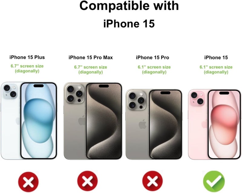 Nishtech غطاء خلفي شفاف هجين ناعم رفيع مضاد للغبار مع حماية الكاميرا لجهاز آيفون 15 (2023) - Image 2